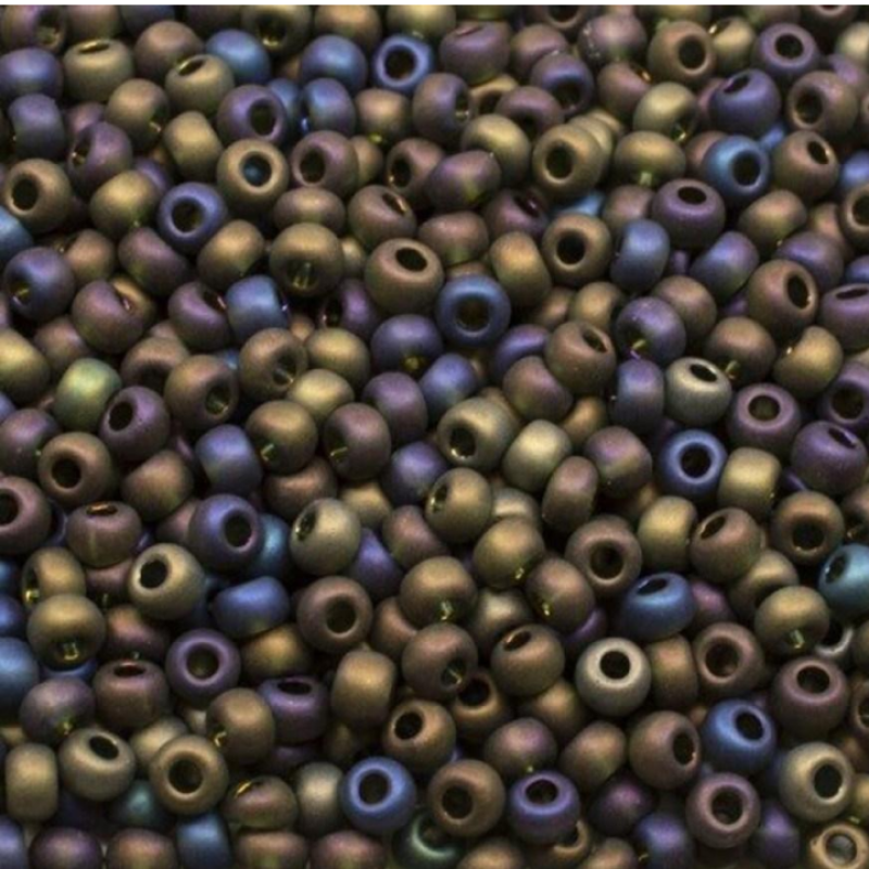 51290 matt бісер №10 Preciosa (Чехія) 5 грамів. Глазурований матовий райдужний