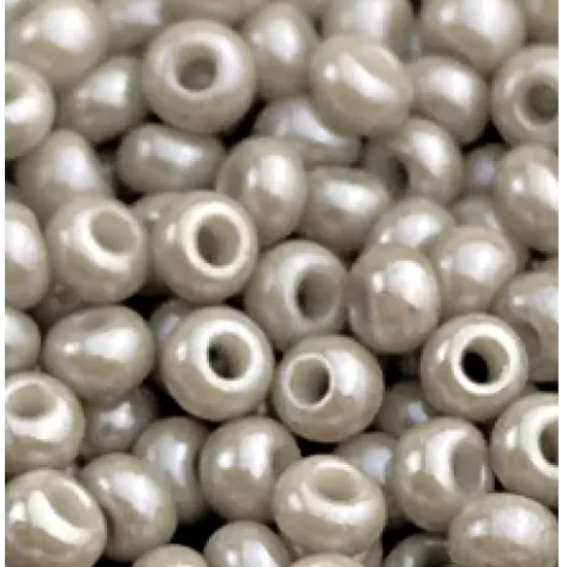 63141 бісер №10 Preciosa (Чехія) 5 грамів. Перлиновий сірий