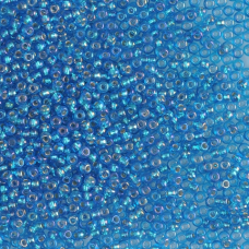 67159 бісер №10 Preciosa (Чехія) 5 грамів. Блискучий райдужний із срібною серединкою