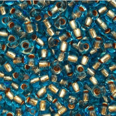 69000 бісер №10 Preciosa (Чехія) 5 грамів. Прозорий з мідною серединкою