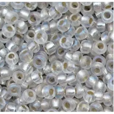 78109 бісер №10 Preciosa (Чехія) 5 грамів. Блискучий райдужний сріблястий