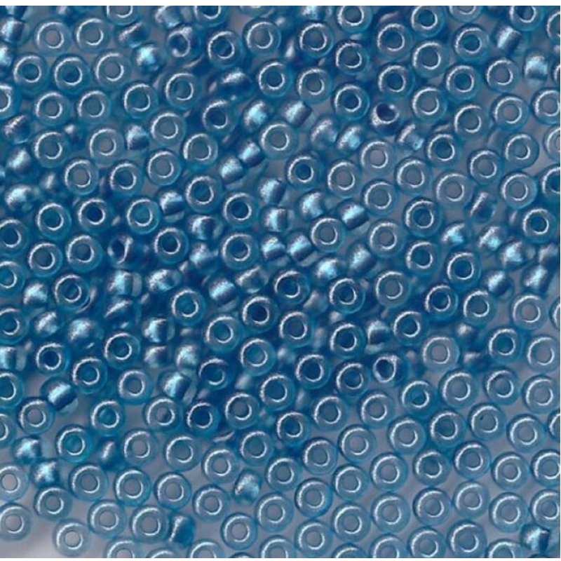 18965-10/0 Бісер Чехія (кришталевий перлиновий бірюзовий темний), упаковка 50 грамів