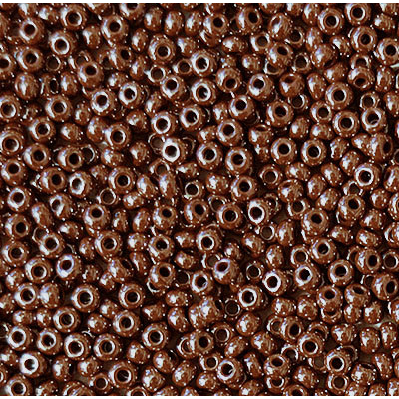 268-10/0-18780 Бісер Чехія (перлиновий, шоколадний), упаковка 50 грамів