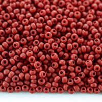 93210matt-10/0 Бісер Чехія (натуральний матовий, цегляний темний), упаковка 50 грамів