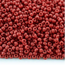 93210matt-10/0 Бісер Чехія (натуральний матовий, цегляний темний), упаковка 50 грамів