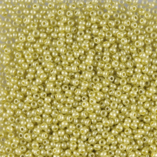 514-10/0-17786 Бісер Чехія (перламутровий, оливковий світлий), упаковка 50 грамів