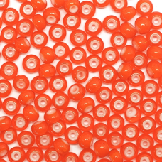 93703 бісер Preciosa (Чехія) 5 грамів. Прозорий помаранчевий з білою серединкою 93703 бісер Preciosa (Чехія) 5 грамів. Прозорий помаранчевий з білою серединкою