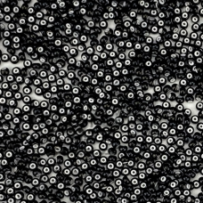 23798 бісер Preciosa (Чехія) 5 грамів.  Чорний з білою серединкою