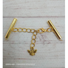 Комплект застібок для браслета кольору жовтого золота, 25 мм