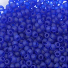 169-10/0-60300 Бісер Чехія (прозорий матовий, синій), упаковка 50 грамів