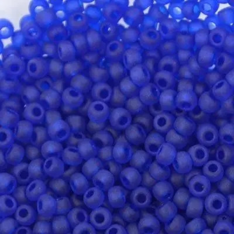 169-10/0-60300 Бісер Чехія (прозорий матовий, синій), упаковка 50 грамів