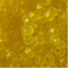 170-10/0-80010 Бісер Чехія (прозорий матовий, жовтий), упаковка 50 грамів