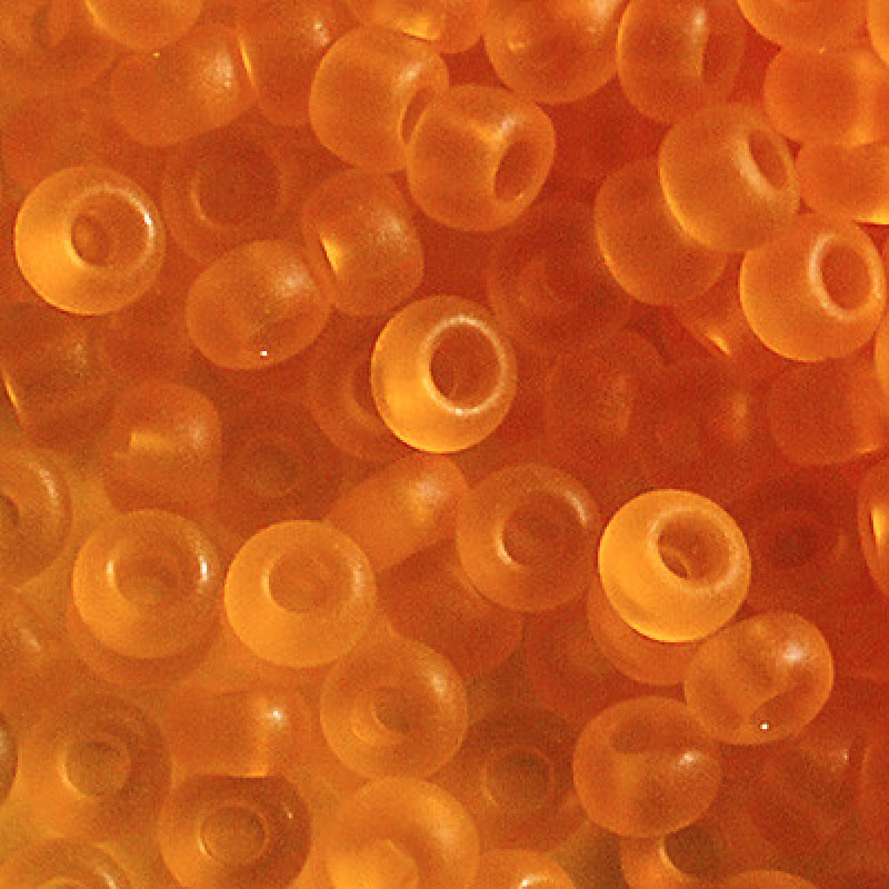 172-10/0-90000 Бісер Чехія (прозорий матовий, помаранчевий), упаковка 50 грамів