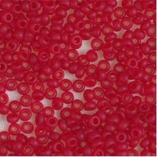 176-10/0-90090 Бісер Чехія (прозорий матовий, червоний темний), упаковка 50 грамів