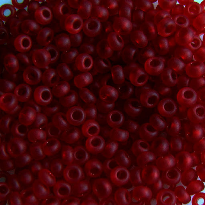 177-10/0-90120 Бісер Чехія (прозорий матовий, бордовий), упаковка 50 грамів