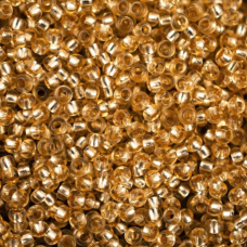 78283 бісер №10 Preciosa (Чехія) 5 грамів. Блискучий із срібною серединкою
