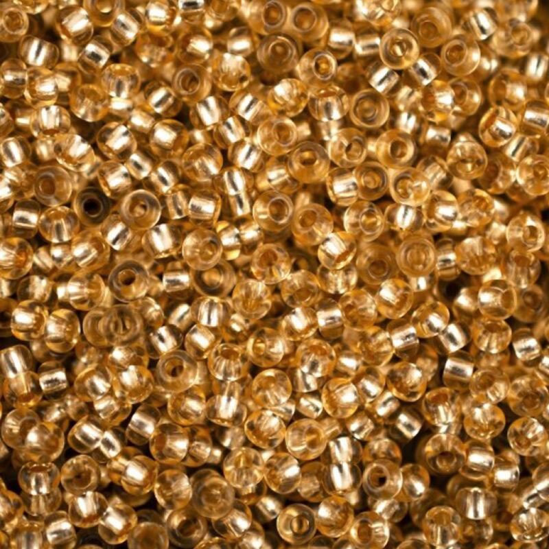 78283 бісер №10 Preciosa (Чехія) 5 грамів. Блискучий із срібною серединкою