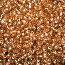 78284 бісер №10 Preciosa (Чехія) 5 грамів. Блискучий із срібною серединкою