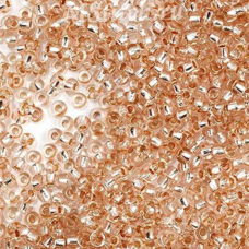 78285 бісер №10 Preciosa (Чехія) 5 грамів. Блискучий із срібною серединкою