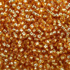 78683 бісер №10 Preciosa (Чехія) 5 грамів. Блискучий із срібною серединкою