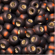 187-10/0-17140 Бісер Чехія (матовий з блискучою серединкою), упаковка 50 грамів