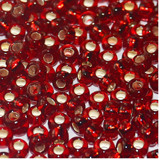 97120 бісер №10 Preciosa (Чехія) 5 грамів. Блискучий із сріброю серединкою