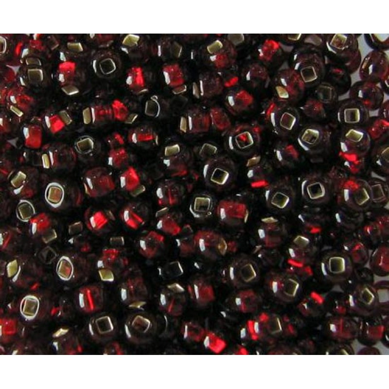 97120 кв бісер №10 Preciosa (Чехія) 5 грамів. Блискучий із квадратною сріброю серединкою