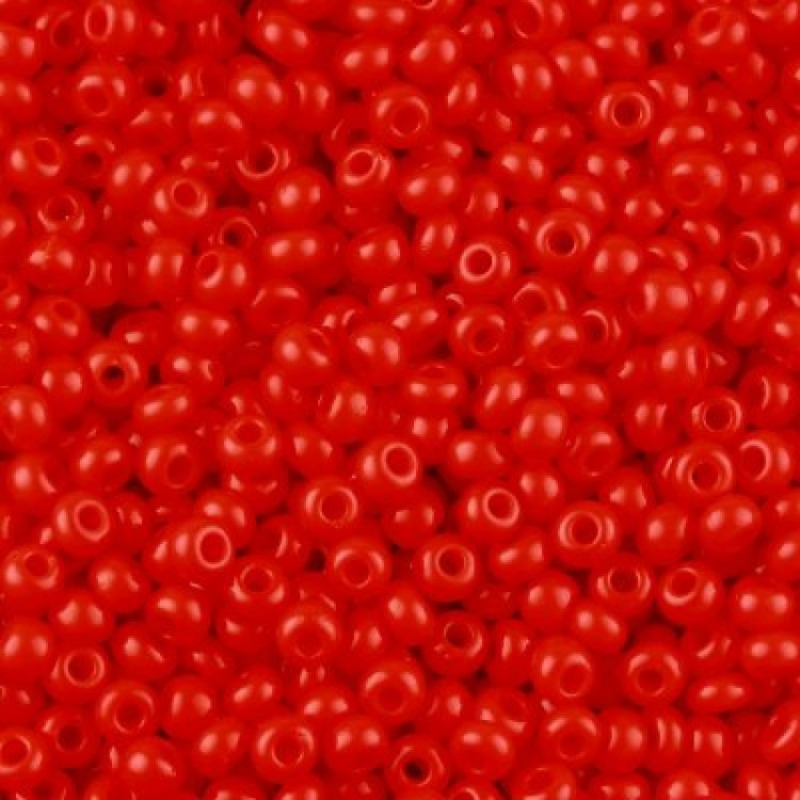 204-10/0-93170 Бісер Чехія (натуральний, червоний), упаковка 50 грамів