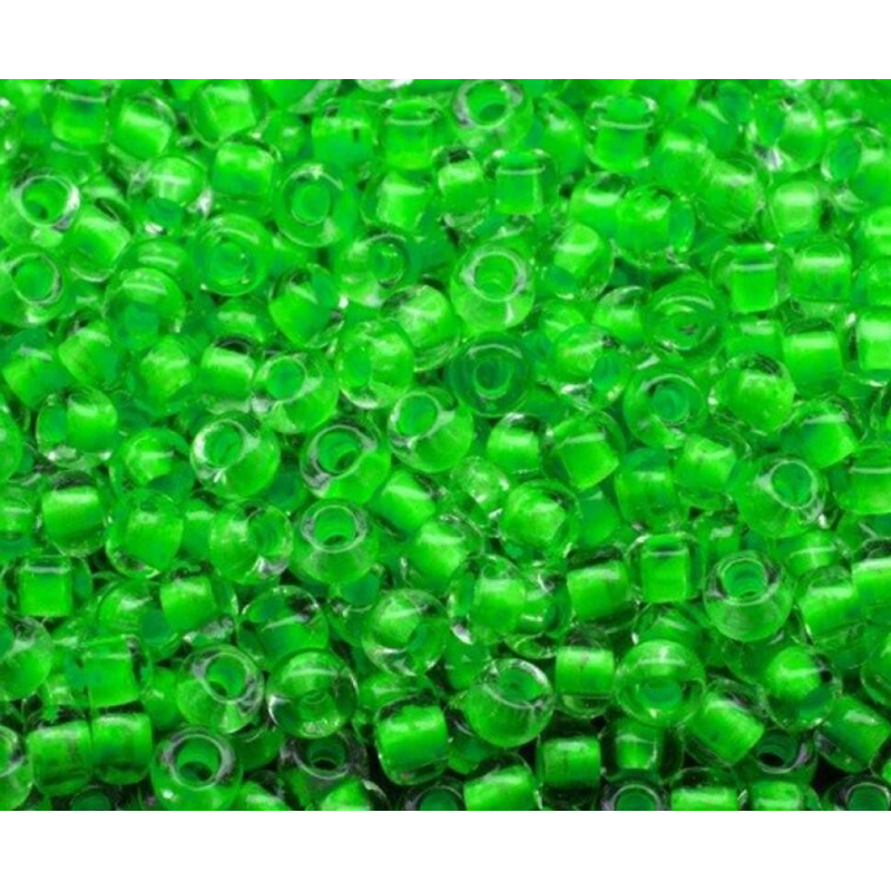 08756 бісер №10 Preciosa (Чехія) 5 грамів. Прозорий неоновий