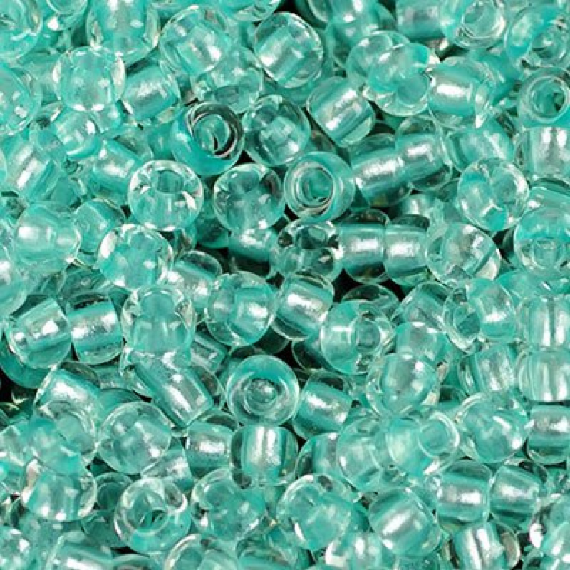 38258 бісер №10 Preciosa (Чехія) 5 грамів. Прозорий з перламутровим профарбуванням