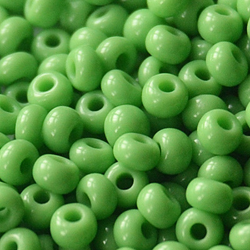 215-10/0-53230 Бісер Чехія (натуральний, зелений світлий), упаковка 50 грамів