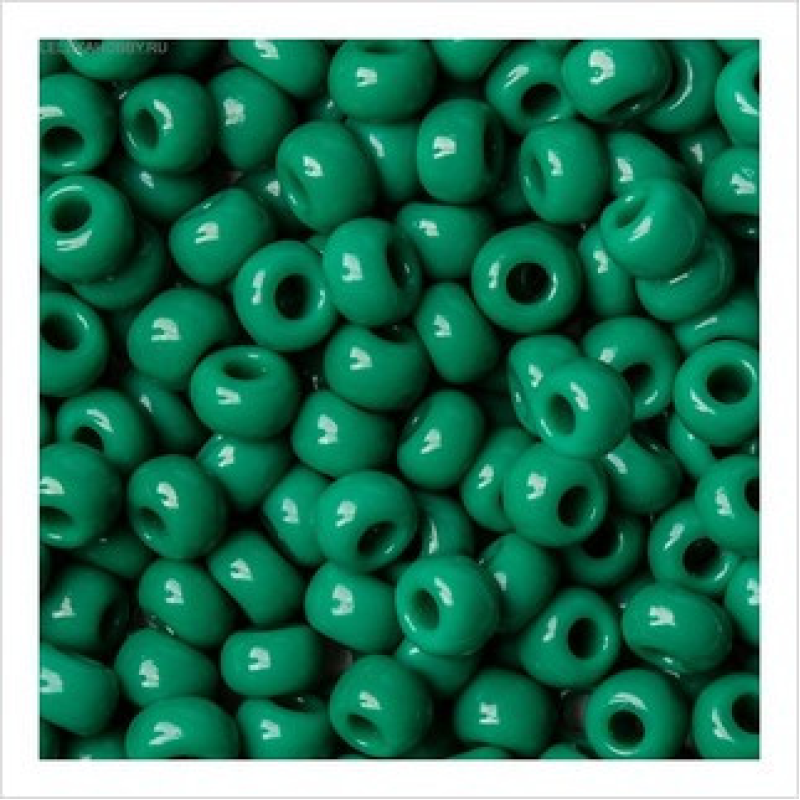 216-10/0-53240 Бісер Чехія (натуральний, бірюзово-зелений), упаковка 50 грамів