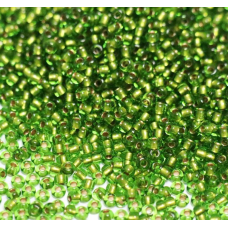 55434 бісер №10 Preciosa (Чехія) 5 грамів. Глазурований з золотою серединкою