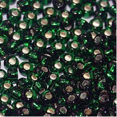 57150 бісер №10 Preciosa (Чехія) 5 грамів. Блискучий із срібною серединкою