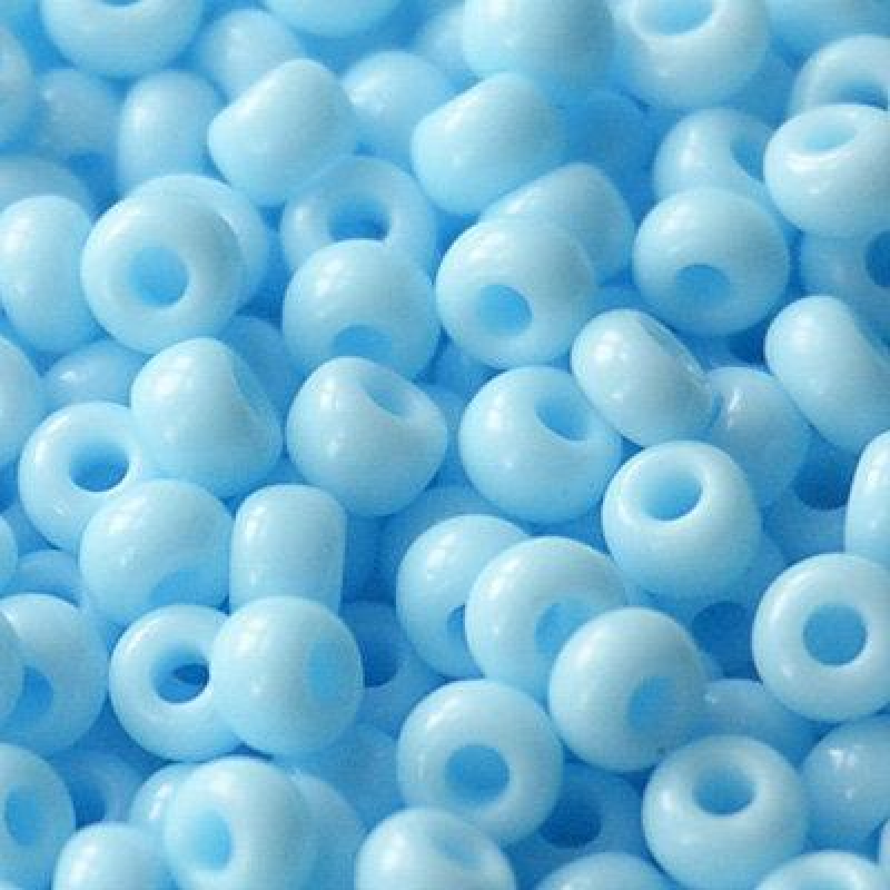 222-10/0-63000 Бісер Чехія (натуральний, блакитний світлий), упаковка 50 грамів