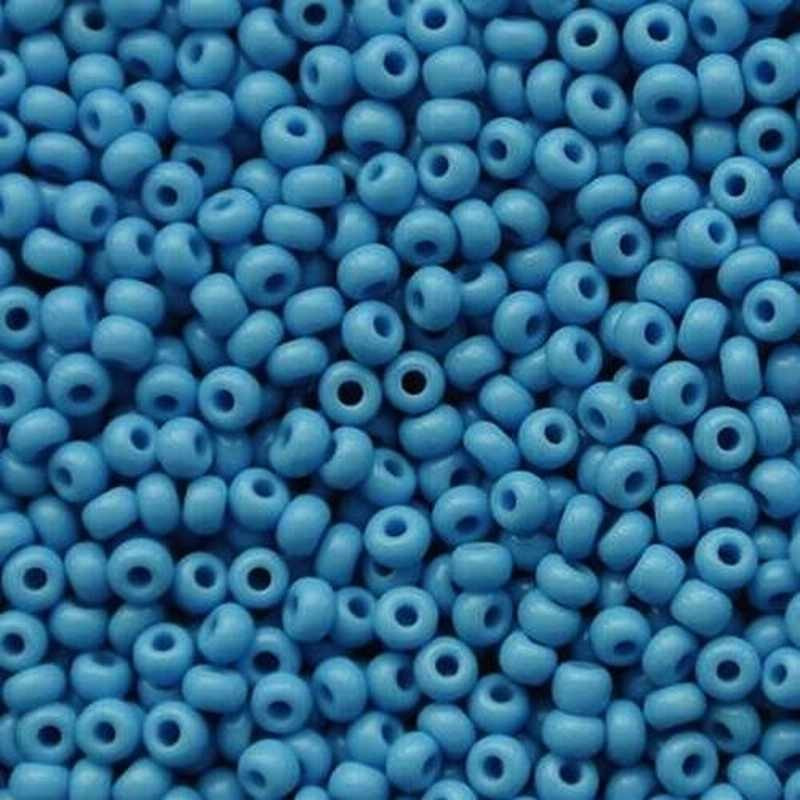 224-10/0-63050 Бісер Чехія (натуральний, блакитний темний), упаковка 50 грамів
