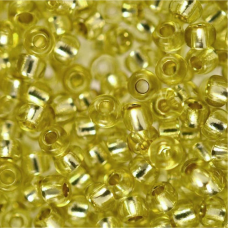 78151 бісер №10 Preciosa (Чехія) 5 грамів. Блискучий із срібною серединкою