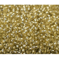 78251 бісер №10 Preciosa (Чехія) 5 грамів. Блискучий із срібною серединкою