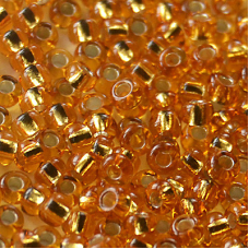 17050 бісер №10 Preciosa (Чехія) 5 грамів. Блискучий із срібною серединкою