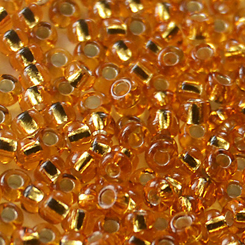 17050 бісер №10 Preciosa (Чехія) 5 грамів. Блискучий із срібною серединкою