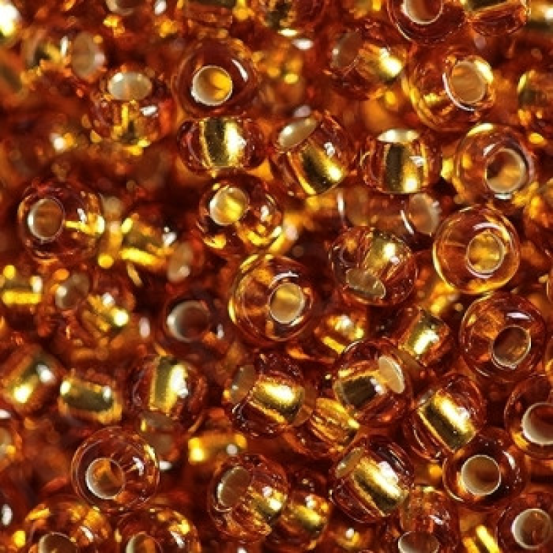 17070 бісер №10 Preciosa (Чехія) 5 грамів. Блискучий із срібною серединкою