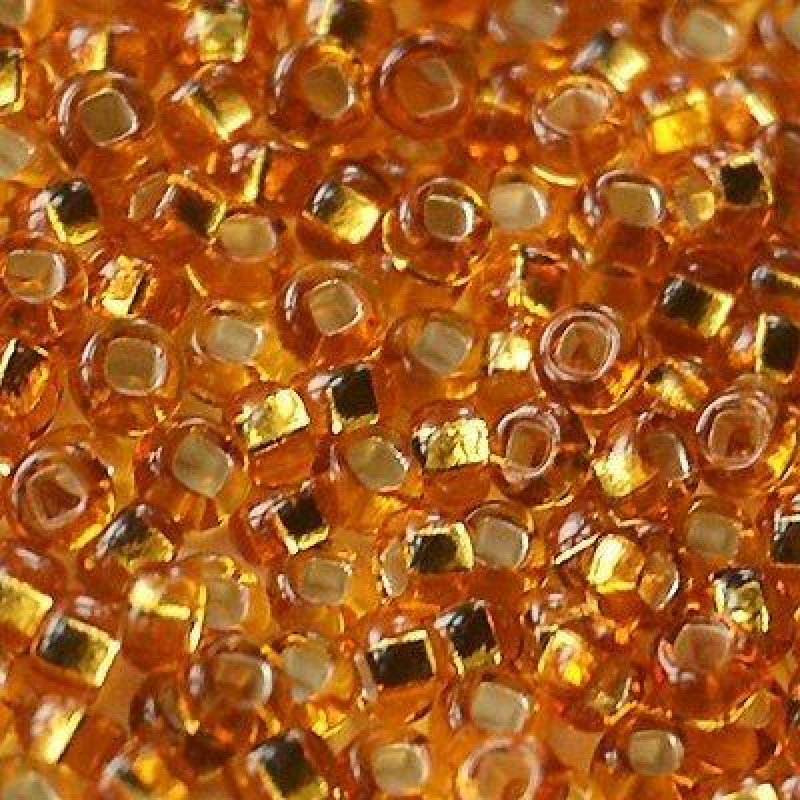 17070 кв бісер №10 Preciosa (Чехія) 5 грамів. Блискучий із квадратною срібною серединкою