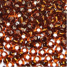 17110 бісер №10 Preciosa (Чехія) 5 грамів. Блискучий із срібною серединкою