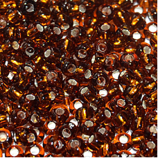 17140 бісер №10 Preciosa (Чехія) 5 грамів. Блискучий із срібною серединкою