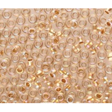 68506 бісер №10 Preciosa (Чехія) 5 грамів. Прозорий з золотистою серединкою