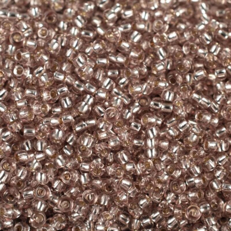 78213 бісер №10 Preciosa (Чехія) 5 грамів. Блискучий із срібною серединкою