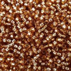 78611 бісер №10 Preciosa (Чехія) 5 грамів. Блискучий із срібною серединкою