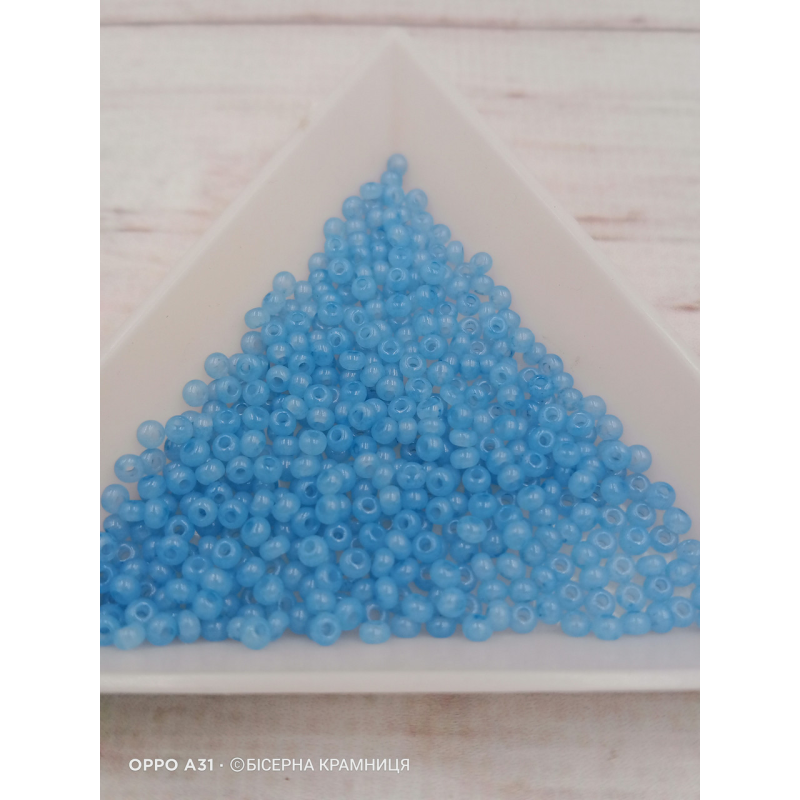 02132 бісер №10 Preciosa (Чехія) 5 грамів. Алебастровий