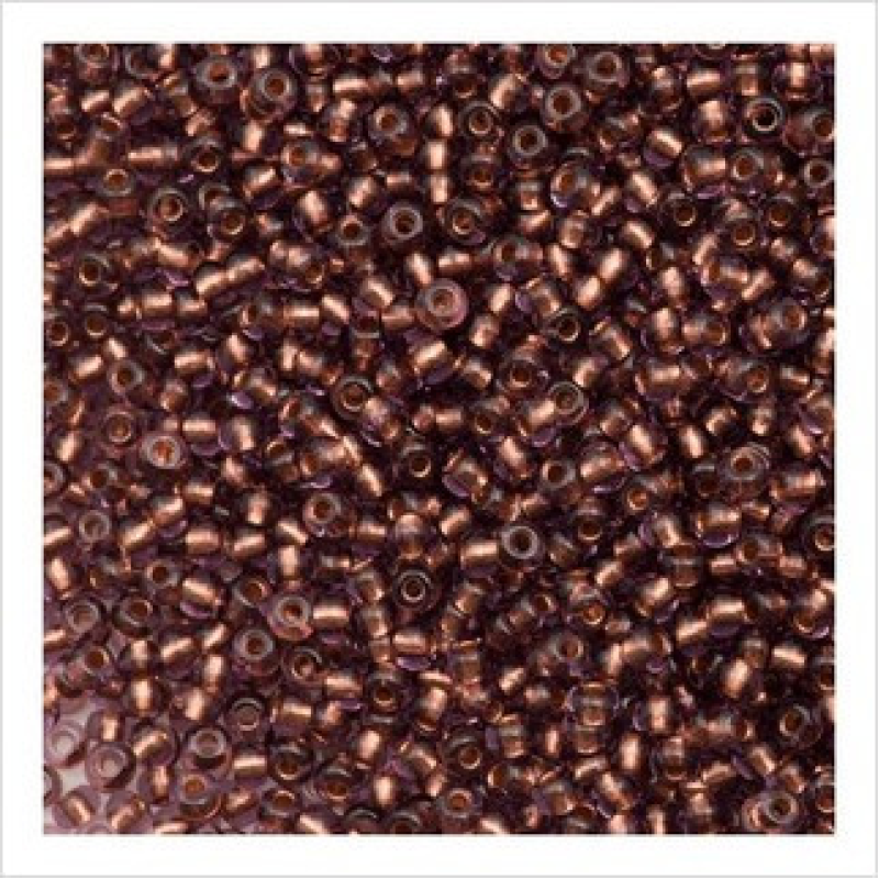 256-10/0-29010 Бісер Чехія (прозорий з мідною серединкою), упаковка 50 грамів