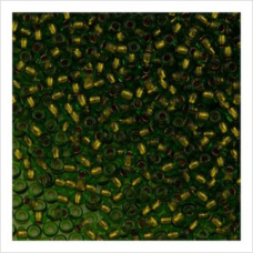 257-10/0-59430 Бісер Чехія (прозорий з мідною серединкою  ), упаковка 50 грамів